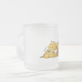 Gelukkige Hond met de T-shirts en de Giften van Matglas Koffiemok (Voorkant links)