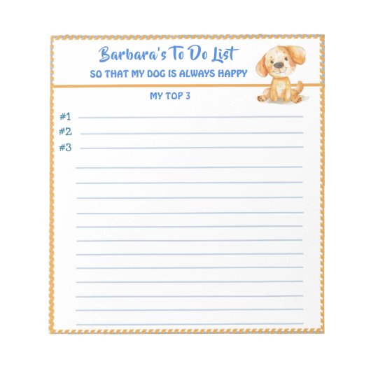 Gelukkige hond of foto gepersonaliseerd om planner notitieblok (Voorkant)