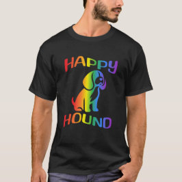 Gelukkige Hond Regenboog Beagle T-shirt