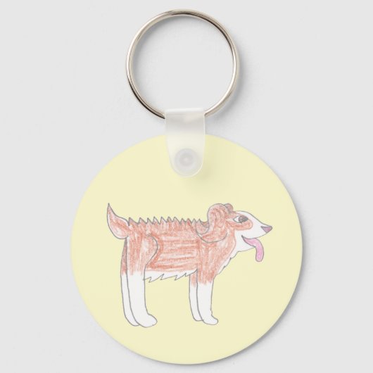 Gelukkige Hond Sleutelhanger (Voorkant)