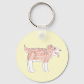 Gelukkige Hond Sleutelhanger (Achterkant)