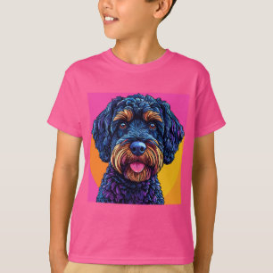 Gelukkige Hond Tegen Kleurrijke Achtergrond T-shirt