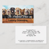 Gelukkige honden in een groep visitekaartje (Voorkant / Achterkant)