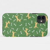 gelukkige honden met botten achtergrond Case-Mate iPhone case (Achterkant (horizontaal))