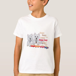 Gelukkige Honden Met Botten T-shirt