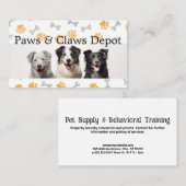 Gelukkige honden | Paw Prints en Botten Visitekaartje (Voorkant / Achterkant)