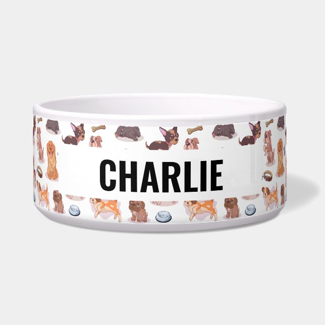 Gelukkige Honden Voerbakje (Voorkant)