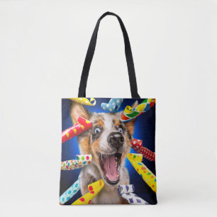 Gelukkige Hondenfeest Toeters Tote Bag