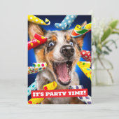 Gelukkige Hondenfeesttoeters Kaart (Staand voorkant)