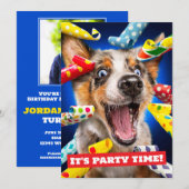 Gelukkige Hondenfeesttoeters Kaart (Voorkant / Achterkant)
