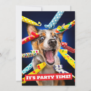 Gelukkige Hondenfeesttoeters Kaart