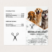 Gelukkige hondenoppas | Verzorgingsbedrijf visitek Visitekaartje (Buitenkant ongevouwen)