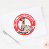 Gelukkige hondenvoer chef zelfgemaakte hondentrakt ronde sticker (Envelop)