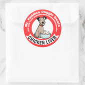 Gelukkige hondenvoer chef zelfgemaakte hondentrakt ronde sticker (Tas)