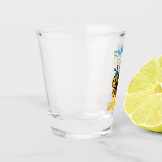 Gelukkige Honeykkah Grappige Chanoeka Honing Bijen Shot Glas (Links)