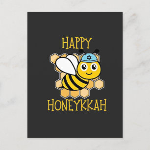 Gelukkige Honeykkah Honingbij Chanoeka Joods Uitnodiging Briefkaart