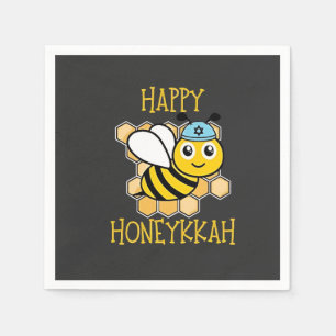 Gelukkige Honeykkah Honingbij Hanukkah Joods Servet