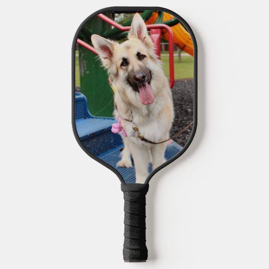 Gelukkige hoofdhelling pickleball paddle (Voorkant)
