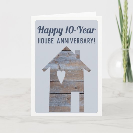 Gelukkige Houseaversary van 10 jaar Kaart (Voorkant)