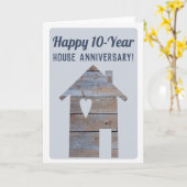 Gelukkige Houseaversary van 10 jaar Kaart (Gele Bloem)