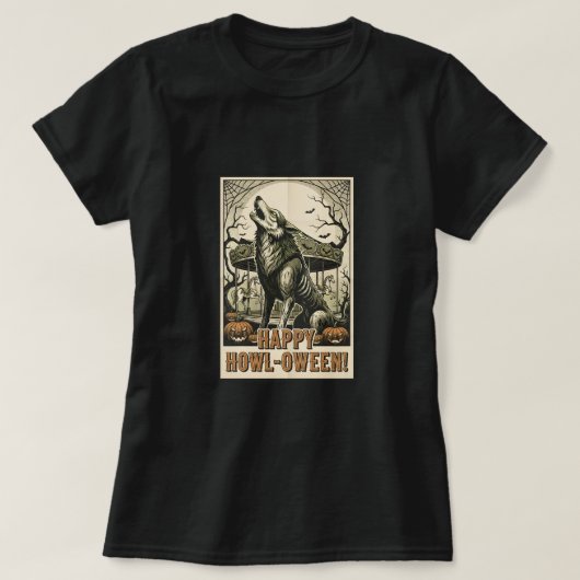 GELUKKIGE HOWL-OWEEN! T-SHIRT (Design voorkant)