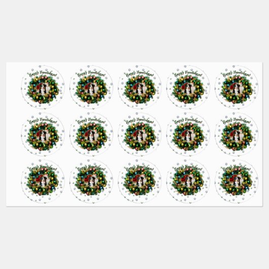 Gelukkige Howlidays Fotokaart Labels (Vel)