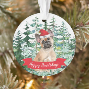 Gelukkige Howlidays Franse Bulldog Hond Kerstmis Ornament