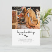 Gelukkige Howlidays Huisdier Foto Kerstkaart (Staand voorkant)