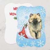 Gelukkige Howlidays Keeshond Feestdagenkaart (Voorkant / Achterkant)