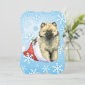 Gelukkige Howlidays Keeshond Feestdagenkaart (Staand voorkant)