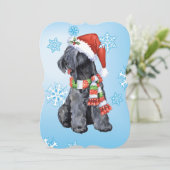 Gelukkige Howlidays Kerry Blauw Terrier Feestdagenkaart (Staand voorkant)