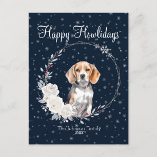 Gelukkige Howlidays Schattige Beagle Hond Feestdagenkaart