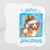 Gelukkige Howlidays Toller Feestdagenkaart (Voorkant / Achterkant)