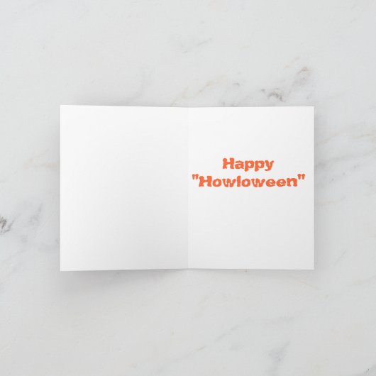 Gelukkige "Howloween"! Kaart (Binnen)