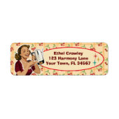 Gelukkige Huisvrouw Retouradreslabels - Kersen Ach Etiket (Voorkant)