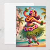 Gelukkige Hula in de Coola Dag Feestdagenkaart (Voorkant / Achterkant)