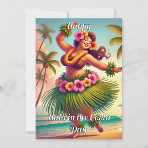 Gelukkige Hula in de Coola Dag Feestdagenkaart