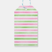 Gelukkige Huladays Flamingo Santa Tropische Kerstm Cadeaulabel (Achterkant)