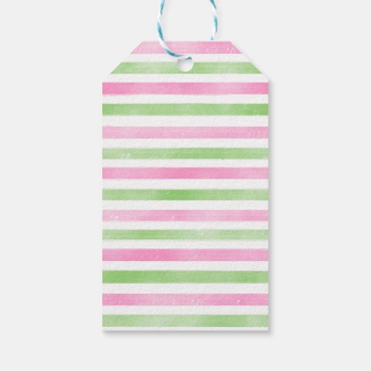 Gelukkige Huladays Flamingo Santa Tropische Kerstm Cadeaulabel (Achterkant)