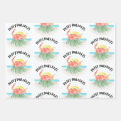 Gelukkige Huladays Krab Hawaiian Tropical Christma Inpakpapier Vel (Voorkant)