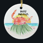 Gelukkige Huladays Krab Tropical Beach Kerstmis Keramisch Ornament<br><div class="desc">Voeg wat tropische charme toe aan je kerstdagen met dit 'Happy Huladays'-ornament met een schattige krabhula die in de zon danst bij het zee. Dit opvallende ornament vangt de grillige sfeer van het vakantieseizoen en een leuke strandvakantie vibe alles in één. Personaliseer het om het extra speciaal te maken -...</div>