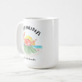 Gelukkige Huladays Krab Tropical Beach Kerstmis Koffiemok (Voorkant links)