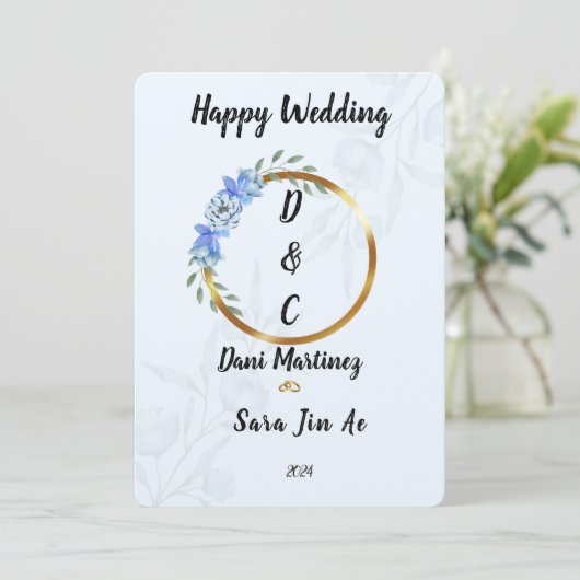 Gelukkige Huwelijken Happy Wedding Kaart (Staand voorkant)