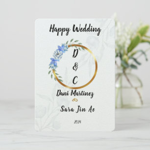 Gelukkige Huwelijken Happy Wedding Kaart