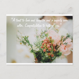 gelukkige huwelijksakte briefkaart