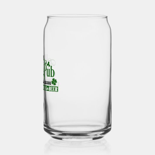 Gelukkige Ierse pub klaver St. Patricks Day Blikvorm Glas (Links)