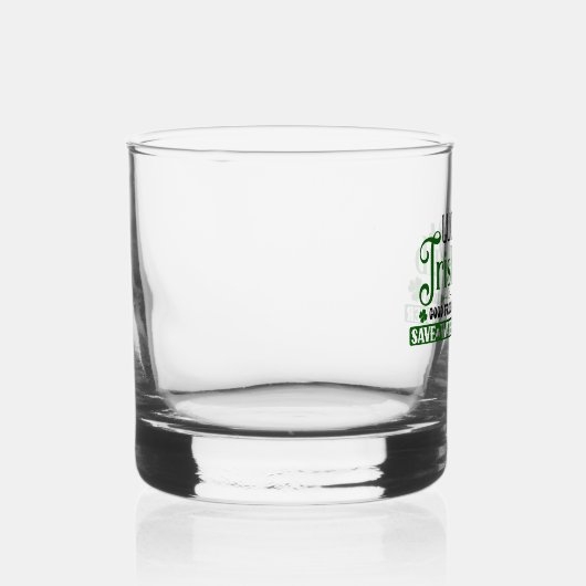 Gelukkige Ierse pub klaver St. Patricks Day Whisky Glas (Rechts)
