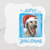 Gelukkige Ierse Wolfshond Howlidays Feestdagenkaart (Voorkant / Achterkant)