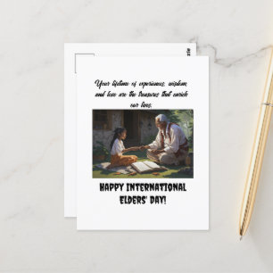 gelukkige internationale dag van de ouderen briefkaart