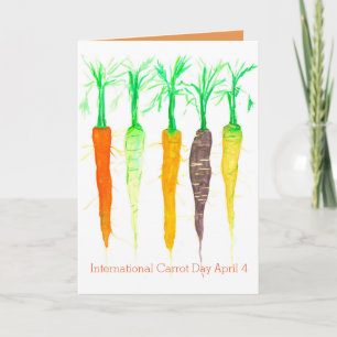 Gelukkige Internationale Dag van de Wortel 4 april Kaart